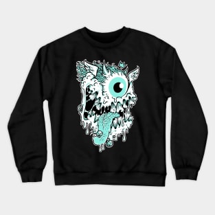 Flying eyeball with teeth Crewneck Sweatshirt